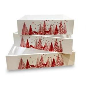 Storage: Wooden Christmas Gift Trays