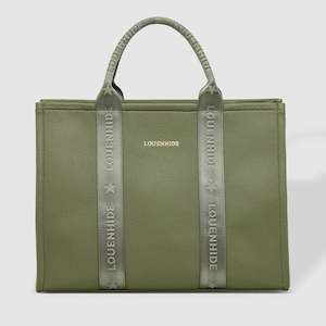 Bags And Leather: Manhattan Logo Tote Bag - Khaki