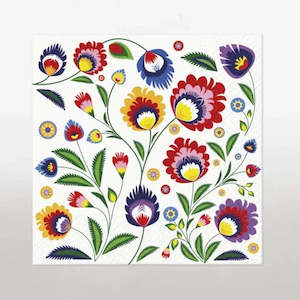 Kitchen Cleaning: Polish Folk Lunch Napkins - 20 Pack