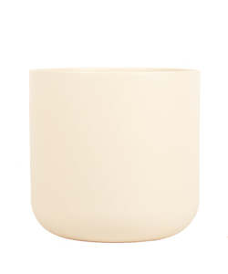 Potted Planters: Ivy Ceramic Pot - Cream Matte