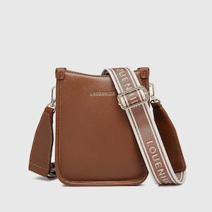 Bags And Leather: Parker Logo Phone Crossbody Bag - Tan