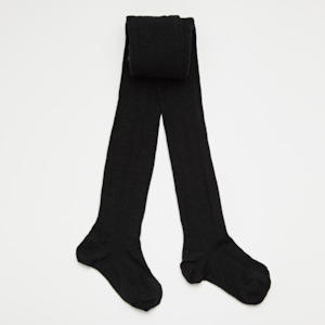 Merino Wool Tights - Black - Average