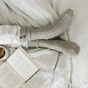 Merino Wool Sunday Socks - Woman - Bluff