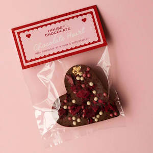 Valentines Chocolate: Plum And Pearl Large Chocolate Heart