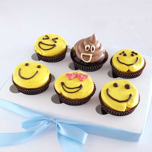 Emoji Bloom Cupcakes - Delivery Auckland - Fun Edible Gift: All Emoji Cupcakes