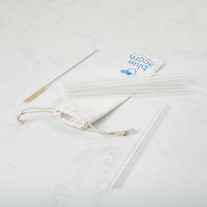 Glass Straws: Glass Straws Straight - Clear, 10mm x 210mm