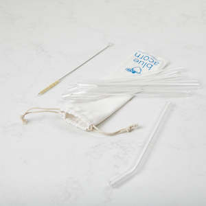 Glass Straws Bent - Clear 10mm x 210mm
