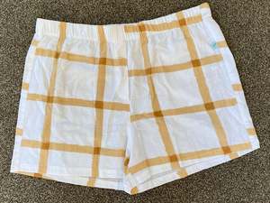 Moeraki Shorties - Cream and Gold Plaid