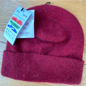 Berry Possum Merino Beanie
