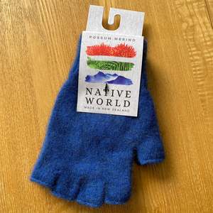 Cornflower Possum Merino Fingerless Gloves