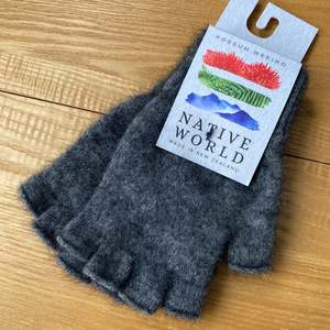 Possum Merino Gloves: Silver Grey Possum Merino Fingerless Gloves