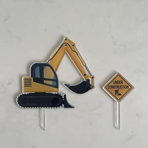 Cake Extras Toppers: Acrylic Cake Topper - Digger