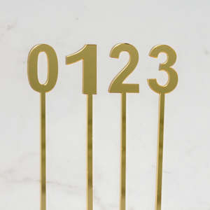 Acrylic Number Topper - Gold