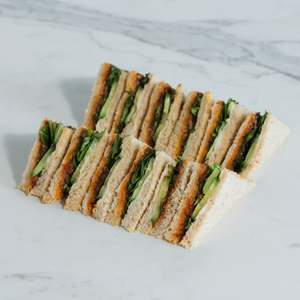 Tea Sandwich - Olive Tapenade, Vegan Cream Cheese & Cucumber (vgn/df/vege)
