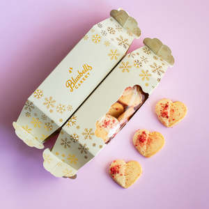 Christmas Cracker - Passionfruit & Strawberry Shortbread Hearts