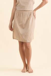 Undergarments: Nude Cotton Slip Skirt