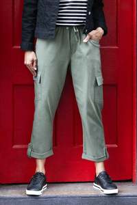 Khaki Clothing: Cindy Sage Denim Cargo Pants