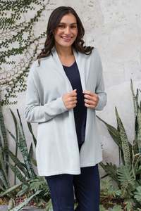 Green Clothing: Primrose Mint Cotton Drape Cardigan