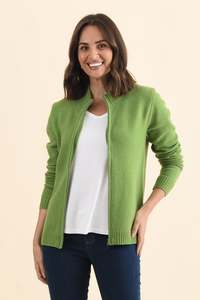 Pacey Green Wool Zip Jacket