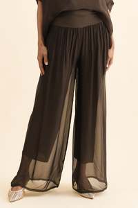 Mora Chocolate Silk Layer Pants