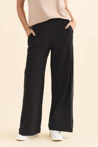 Matching Sets: Bien Black Contrast Ponte Jogger Pants