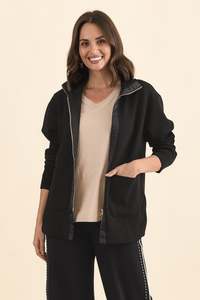 Sabi Black Zip Sweatshirt