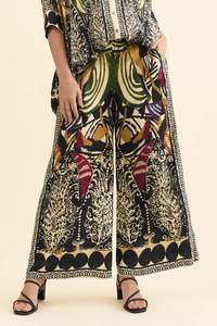 Matching Sets: Odia Green Mosaic Wide Leg Pants