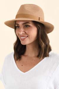Travel Hats: Voyager Caramel Travel Fedora