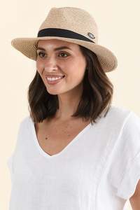 Travel Hats: Natural Wide Brim Travel Fedora