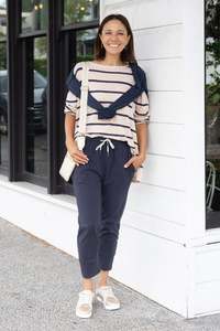 O Body Shape: Fundamental Brunch Navy Cotton Sweatpants