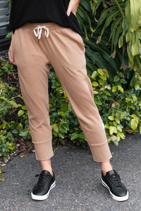Basic Bottoms: Fundamental Brunch Mocha Cotton Sweatpants