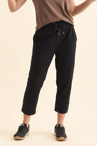 Basic Bottoms: Sutton Black Cotton Relaxed Sweatpants