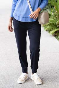 Basic Bottoms: Freedom Dark Navy Drawstring Sweatpants