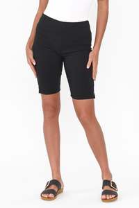 Basic Bottoms: Marlo Black Side Split Shorts