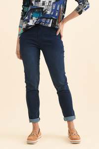 Basic Bottoms: Brussel Blue Denim Stretch Jeans