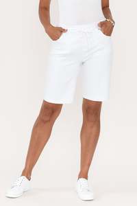 Gabby White Denim Bermuda Shorts