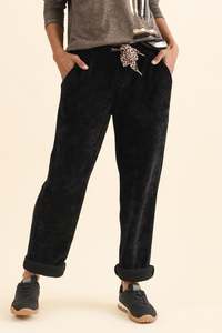 Basic Pants: Agatti Black Drawstring Pants
