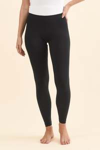 Base Layer Bottoms: Black Micro Modal Stretch Legging