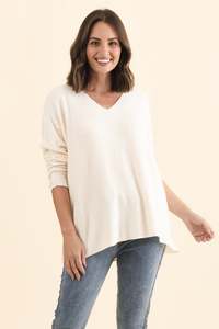 Basic Tops: Lakin Cream Knit Jumper