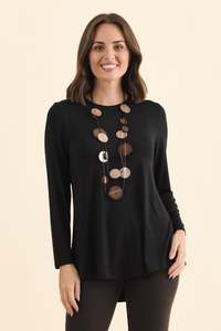 Basic Tops: Buttery Carla Black Top