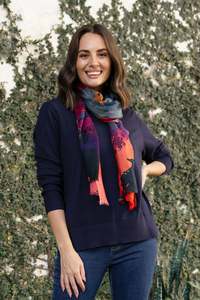 Basic Sleeved Tops: Sunny Navy Long Sleeve Knit Top