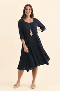 Basic Dresses: Karina Navy Crescent Dress