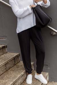 Essentials Edit: Black Bamboo Everyday Pants