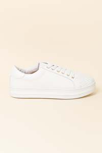 Paradise White Leather Sneaker