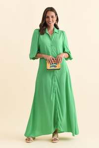 Trinity Green Tie Dress
