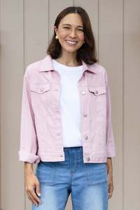 Denim Jackets: Siobhan Blush Stretch Jacket