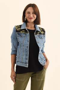 Gaia Pink Tiger Denim Jacket