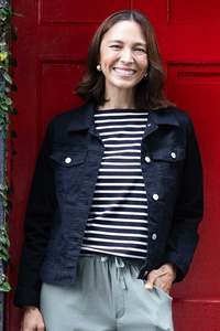 Denim Jackets: Siobhan Black Stretch Jacket