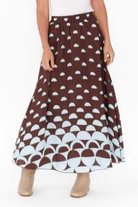 Brave True: Alias Brown Geo Skirt