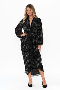 Brave True: Mona Black Spot Dress